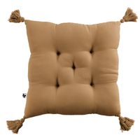 L'effet Papillon - Coussin de sol en velours de coton - Taille 40x40 - Orange