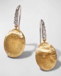 Siviglia 18K Gold Hook Earrings with Diamonds