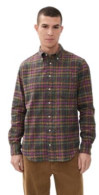 Gitman Vintage Cotton Tweed Check Shirt Multi XL
