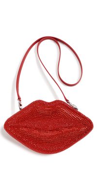 SIMONMILLER Crystal Lip Clutch LUCKY RED One Size