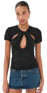 Coperni Cut Out Baby Tee Black XS