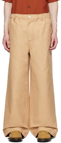 Marni Beige Elasticized Trousers