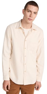 Portuguese Flannel Teca Ecru Button Down Shirt Ecru S