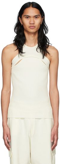 ANDREĀDAMO SSENSE Exclusive Off-White Viscose Tank Top