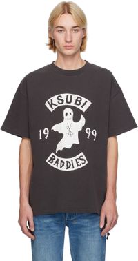 Ksubi T-shirt surdimensionné noir à logo Baddies et à effet délavé