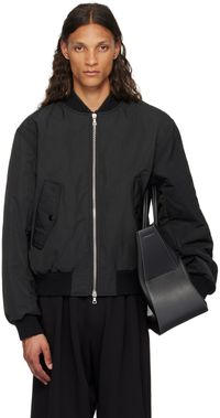 Dries Van Noten Blouson aviateur rembourré noir
