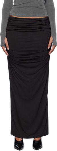Entire Studios Black Surge Midi Skirt