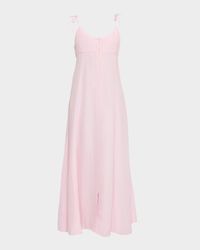 High Garden Sleeveless Button-Front Maxi Dress