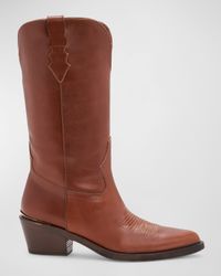 Julia Leather Western Boots