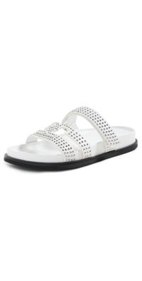 Tory Burch Ines Stud Sport Slides Cloud/Silver 7
