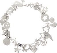 Marland Backus Silver Chrome Charm Necklace
