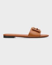 Baguette FF Tube Medallion Flat Sandals