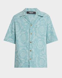 Men's Barocco Denim Camp Shirt