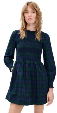 Hill House Home The Lilia Nap Dress Blackwatch Tartan L