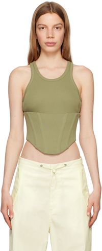 Dion Lee Khaki Float Tank Top