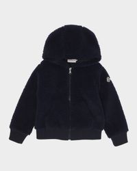 Boy's Teddy Fleece Zip-Front Sweatshirt, Size 12-14