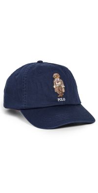 Polo Ralph Lauren Classic Twill Novelty Bear Sport Cap Newport Navy w/ FA25 Bear One Size