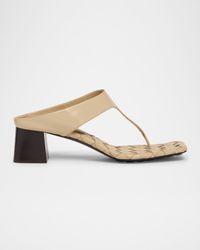 Marella Leather Thong Slide Sandals