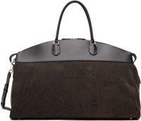 The Row Black & Brown XL George Duffle Bag