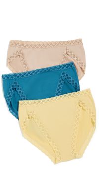 Natori Natori Bliss French Cut 3-Pack Briefs Golden/Dragonfly/Café M