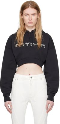 Mugler Black Bonded Hoodie