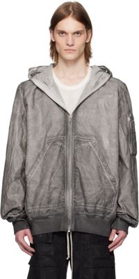 Rick Owens DRKSHDW Gray Hollywood Flight Bomber Jacket