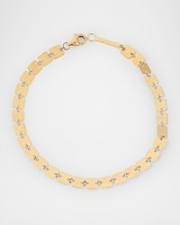 14K Gold Laser Square Chain Bracelet