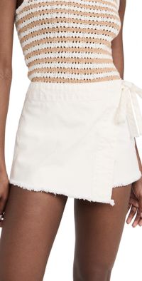 Free People Emmy Denim Skort White 6