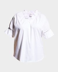 Plus Size Crosby Solid Ruffle Shirt