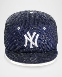 NY Yankees Cap Crystal Clutch Bag