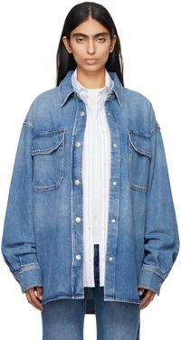 AGOLDE Chemise Camryn bleue en denim