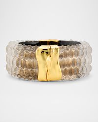 Serpent Lucite Wide Hinge Bracelet