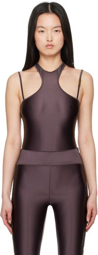 Versace Jeans Couture Brown Racerback Bodysuit