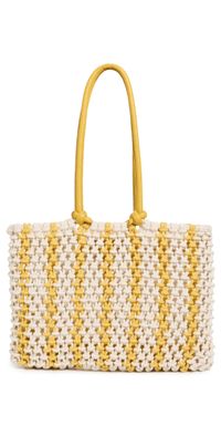 Clare V. Sandy Bag Snapdragon & Cream Stripe One Size