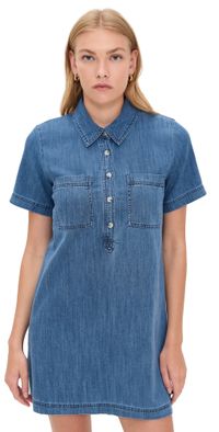 Z Supply Authentic Denim Mini Dress Medium Indigo S