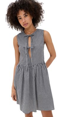 Playa Lucila Tie Up Gingham Dress Gingham XS
