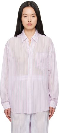 Alexander Wang Pink Oversize Silk Chiffon Shirt