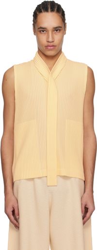 HOMME PLISSÉ ISSEY MIYAKE Off-White Turbine Vest