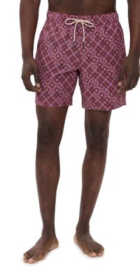 Fair Harbor The Bayberry Swim Trunks 7 Coral Sand Dollars M