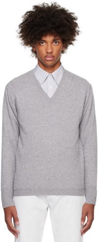 Maison Margiela Pull gris en cachemire