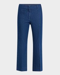 Paloma Pintuck Flared Denim Pants
