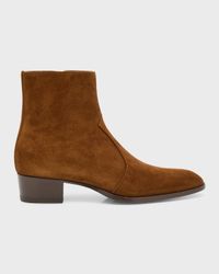 Men's Wyatt 40 Suede Zip Ankle Boots