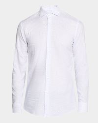 Men's Hank Slim Fit Geometric-Print Sport Shirt