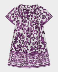 Girl's Maiolica Printed Dress, Size 8-14