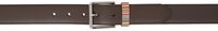 Paul Smith Brown Leather Signature Stripe Keeper Belt