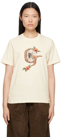 Gentle Fullness T-shirt blanc cassé à images