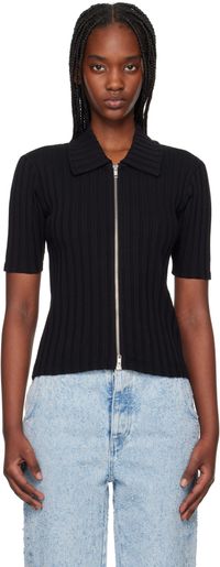mfpen Black Zip Up Polo