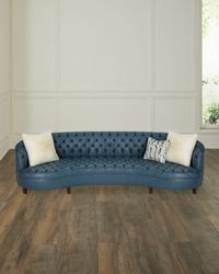 Magnolia Tufted Leather Sofa - 95"