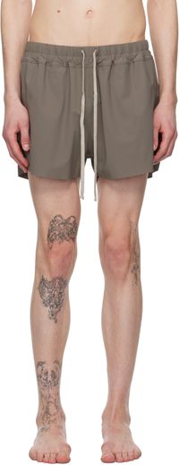 Rick Owens Gray Hollywood Boxer Swim Shorts