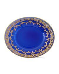 Blue Oro Bello Dessert Plates, Set of 4